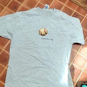 Cooperstown NY baseball puffed graphic t